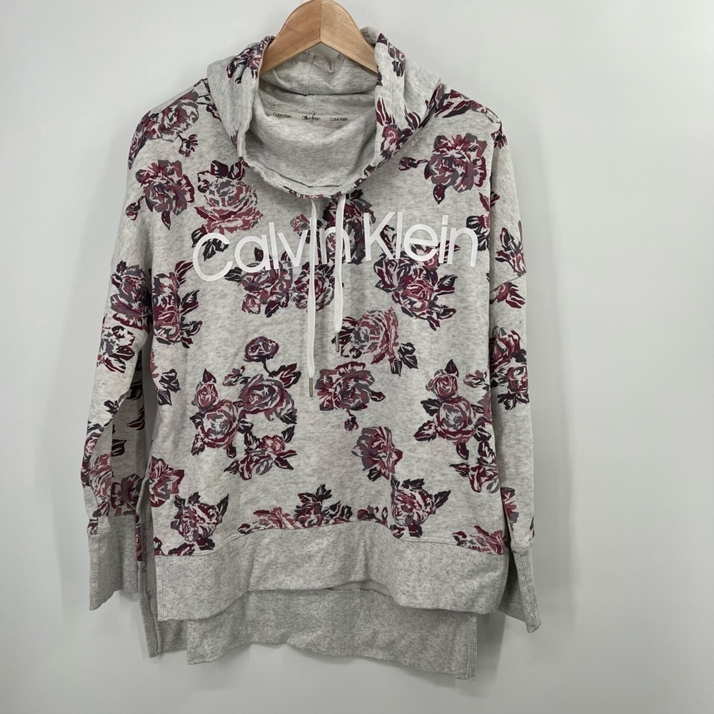 Calvin Klein Floral Hoodie Ladies Size Small NEW